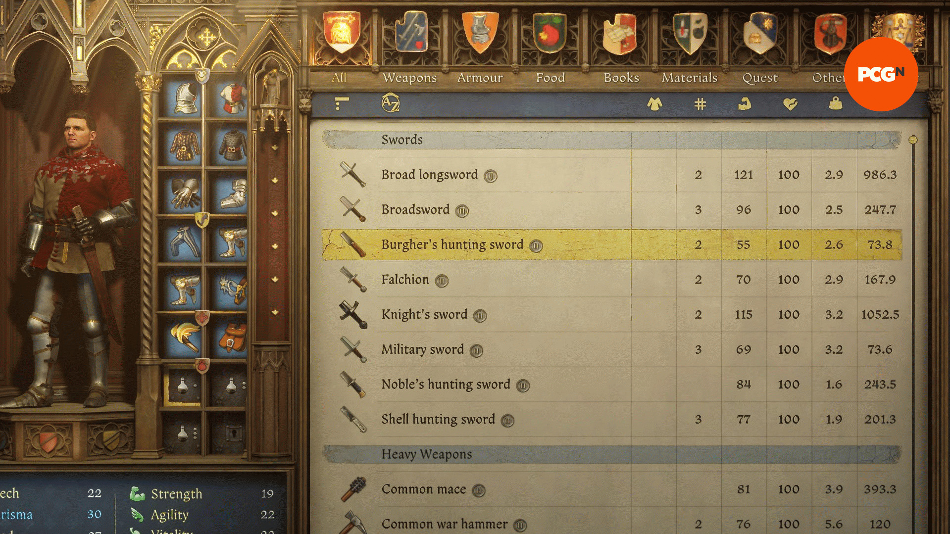список мечей в Kingdom Come 2