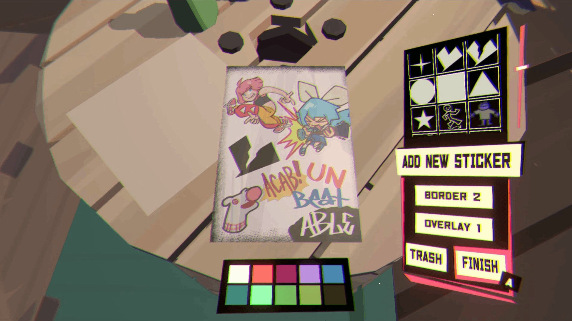 Делаем постер группы в мини-игре Unbeatable.