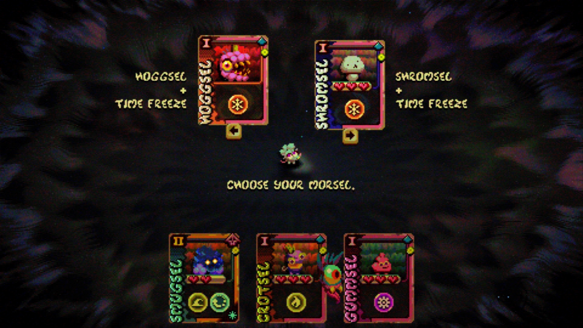 Экран выбора двух новых Morsels; внизу — комплект из трёх.