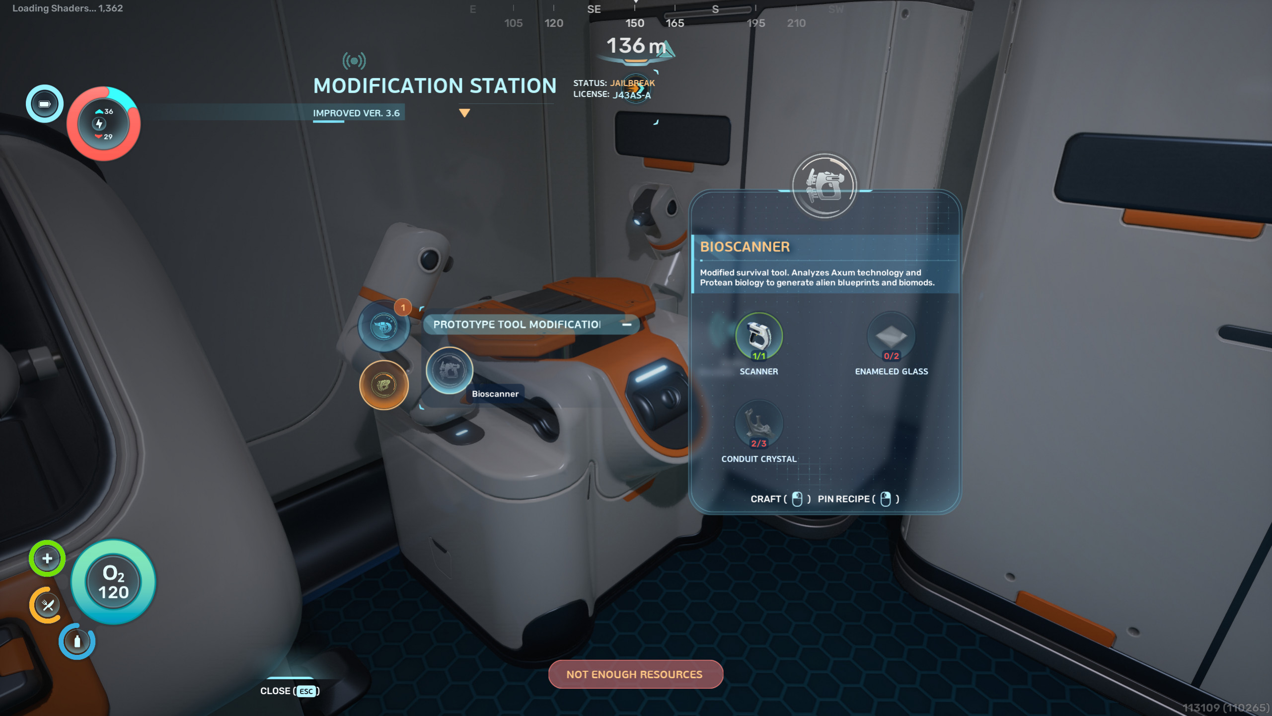 Subnautica 2: улучшение «Биосканер» на Станции модификации.