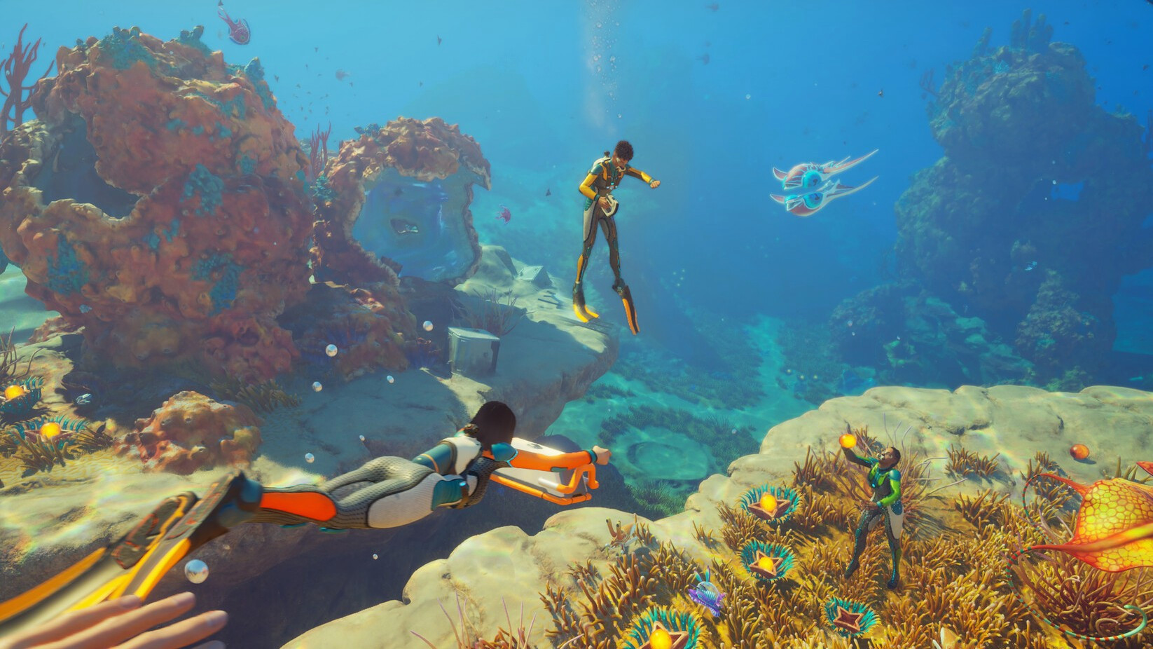 Советы по Subnautica 2 – трое дайверов