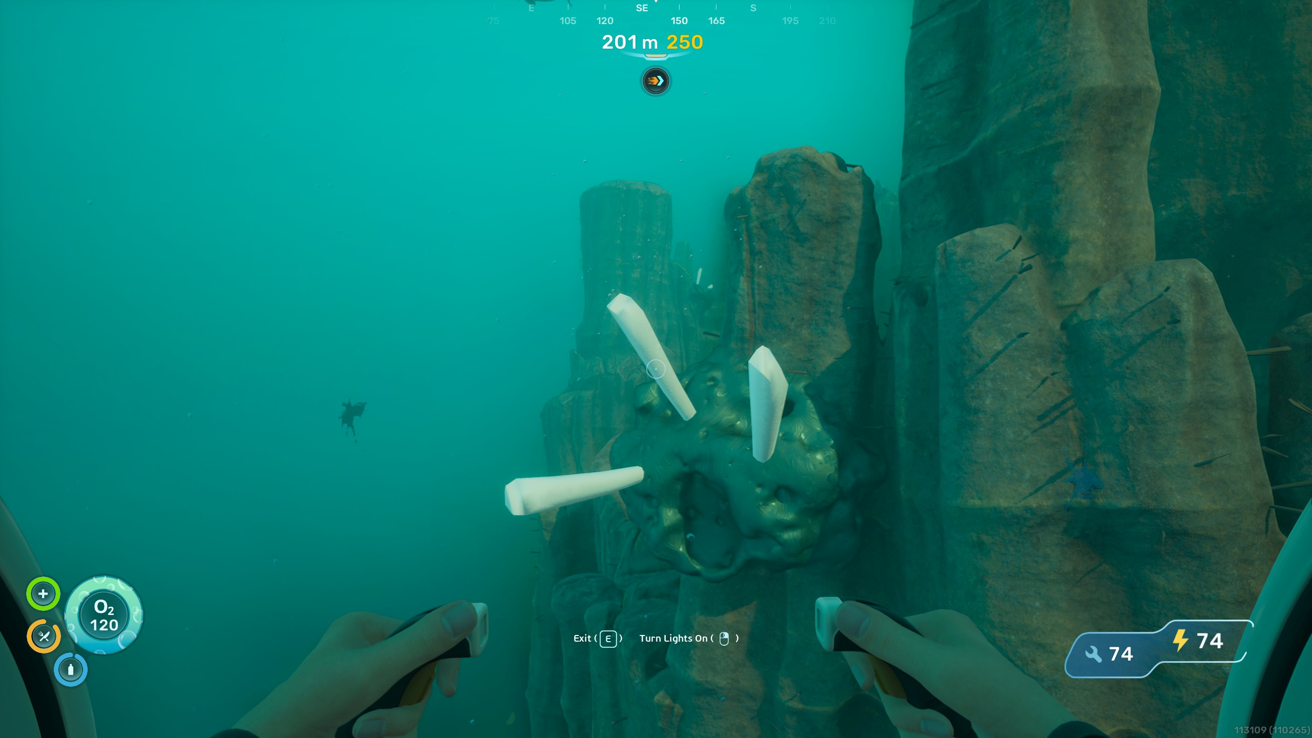 Subnautica 2, эмаль существа, вид из «Головастика»