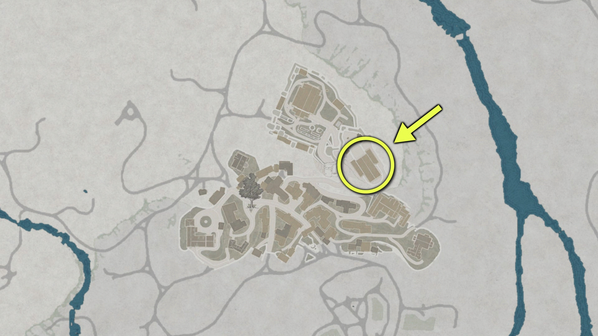 Скриншот из Map Genie: карта Эрнанда с отмеченным местоположением замка.