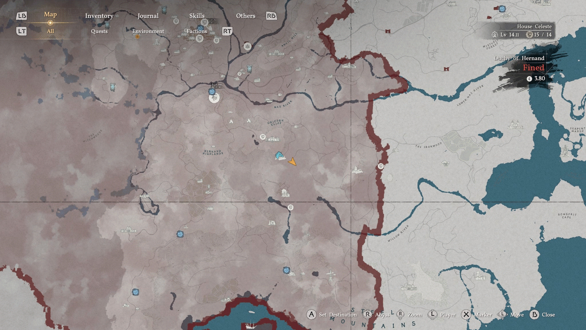 Местоположение Хижины в Мудридже из Crimson Desert