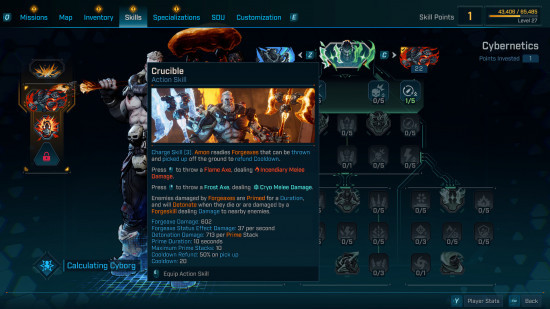 Дерево навыков Горнила в Borderlands 4.