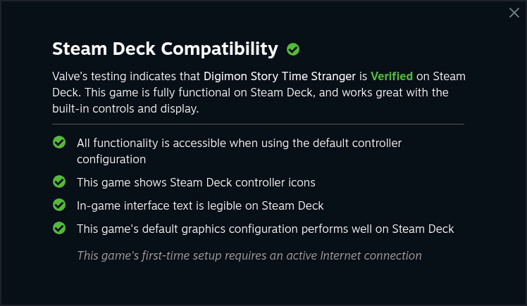 Digimon Story Time Stranger — статус «Проверено на Deck»