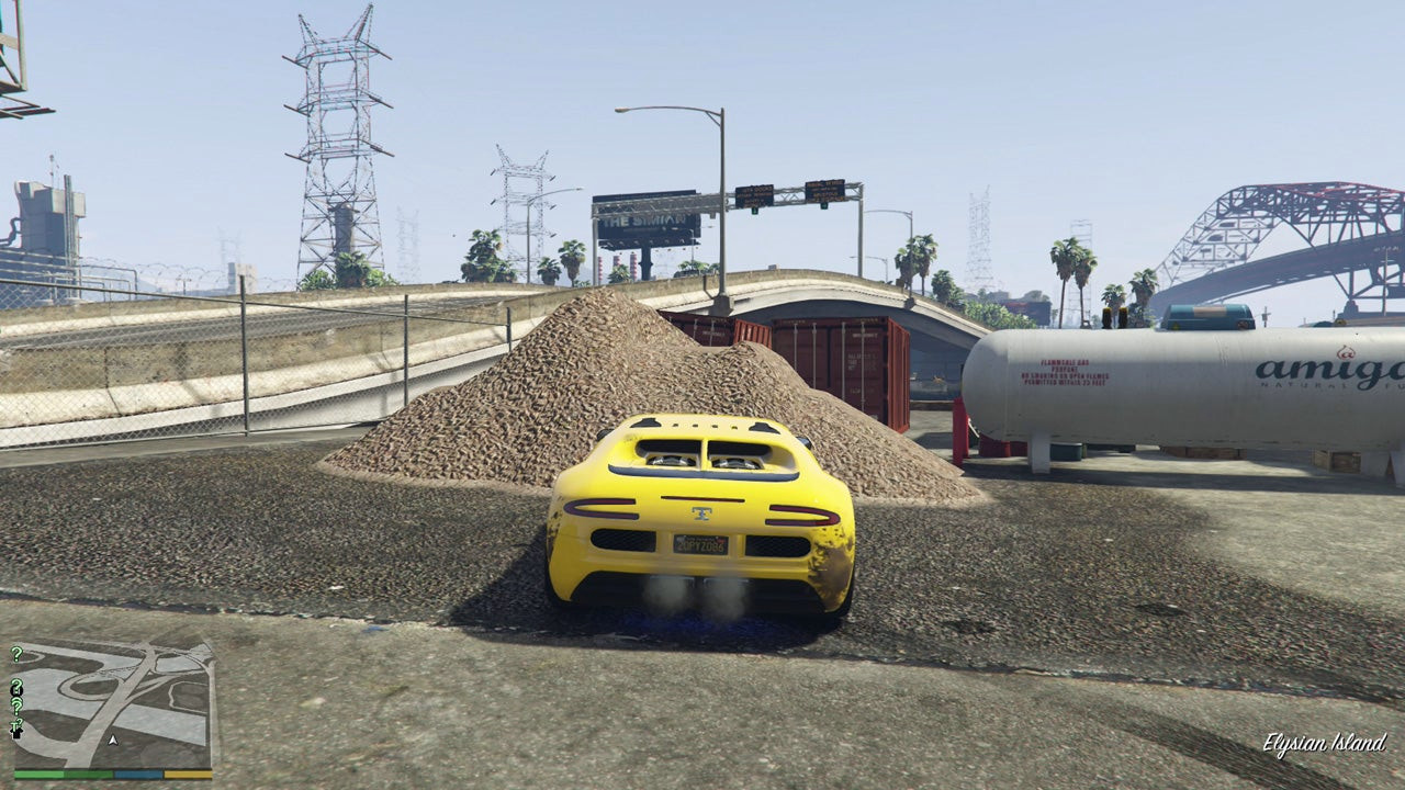 Пятидесятый каскадёрский прыжок у каменной насыпи на Элизиан-Айленд в GTA 5