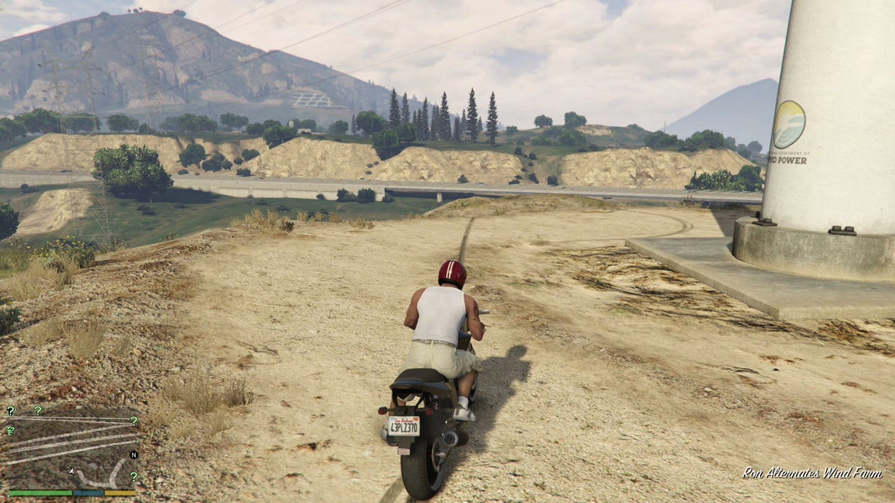 Тридцать второй каскадёрский прыжок у ветряной электростанции в GTA 5