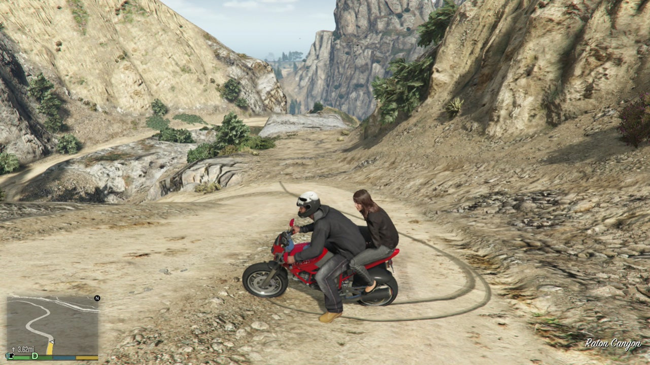Пятый каскадёрский прыжок в Ратон-Пассе в GTA 5