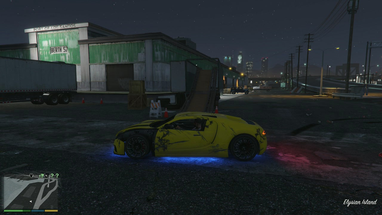 Тридцать восьмой каскадёрский прыжок в порту Лос-Сантоса в GTA 5