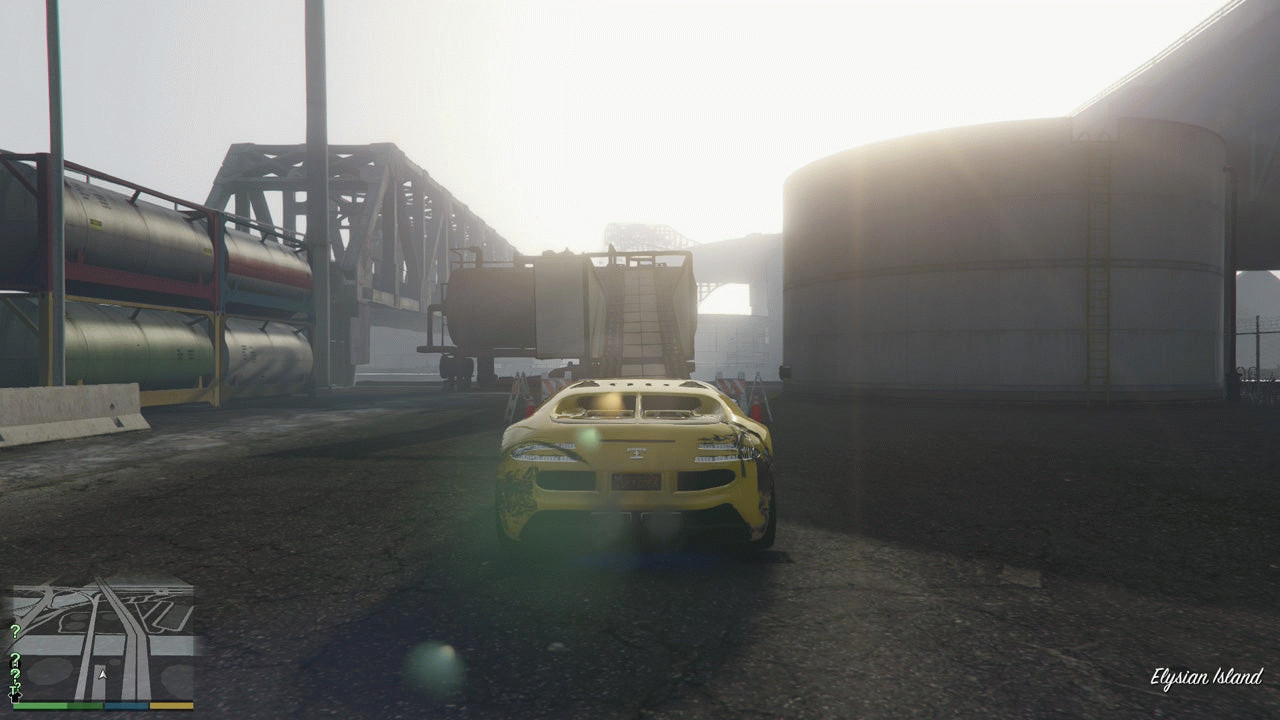 Сороковой каскадёрский прыжок в порту Лос-Сантоса в GTA 5