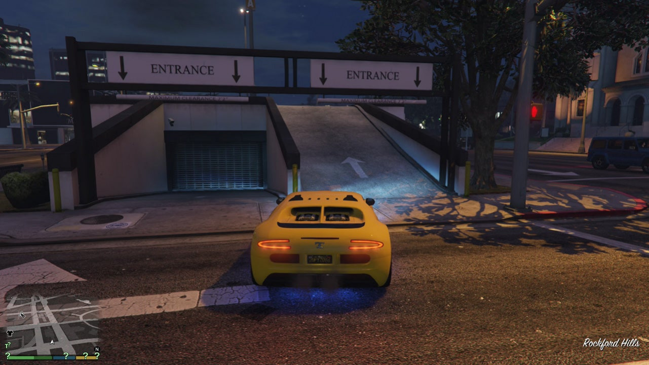 Сорок восьмой каскадёрский прыжок у метро Рокфорд-Хиллз в GTA 5