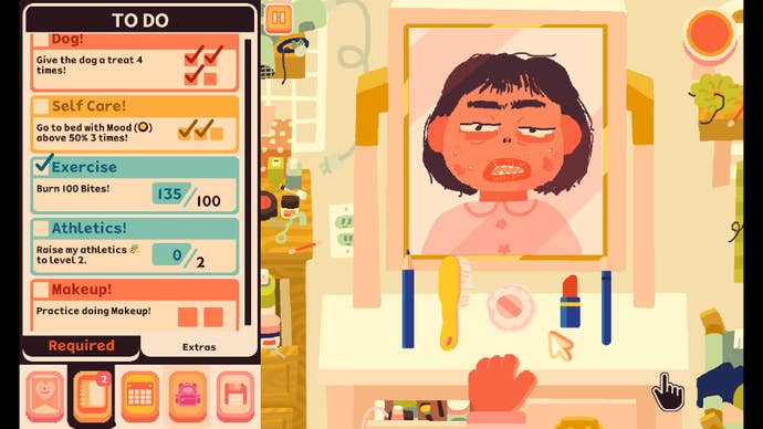 Вы краситесь в Consume Me, глядя на измученное и растрёпанное лицо в зеркале, тянетесь к помадам и расчёскам.