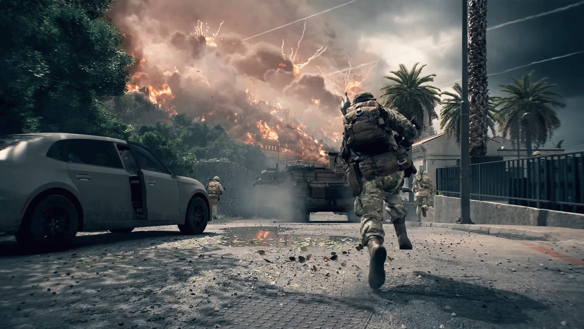 Итоги открытой беты Battlefield 6: солдат бежит к разбомбленной зоне