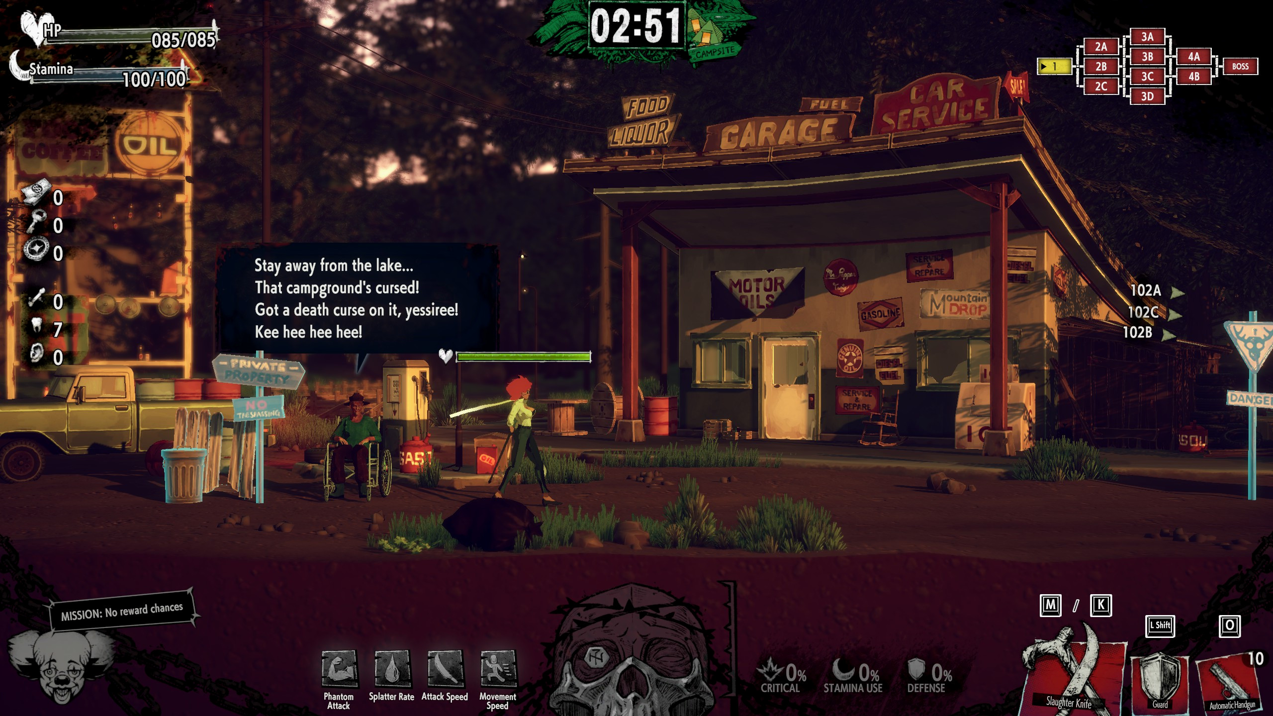 Justine направляется в бой.