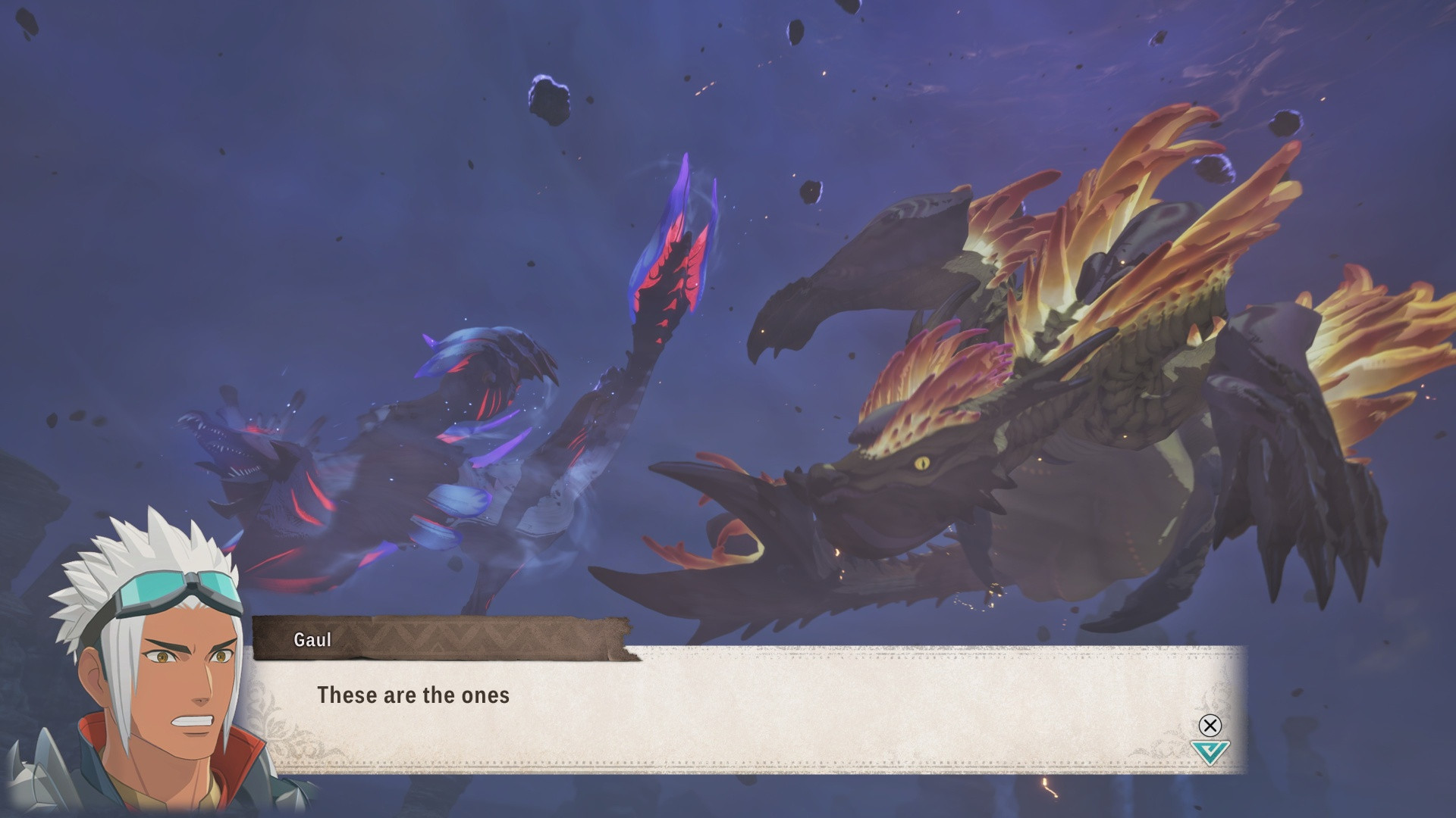 Ибуси и Нарва используют мощные атаки по площади в Monster Hunter Stories 3