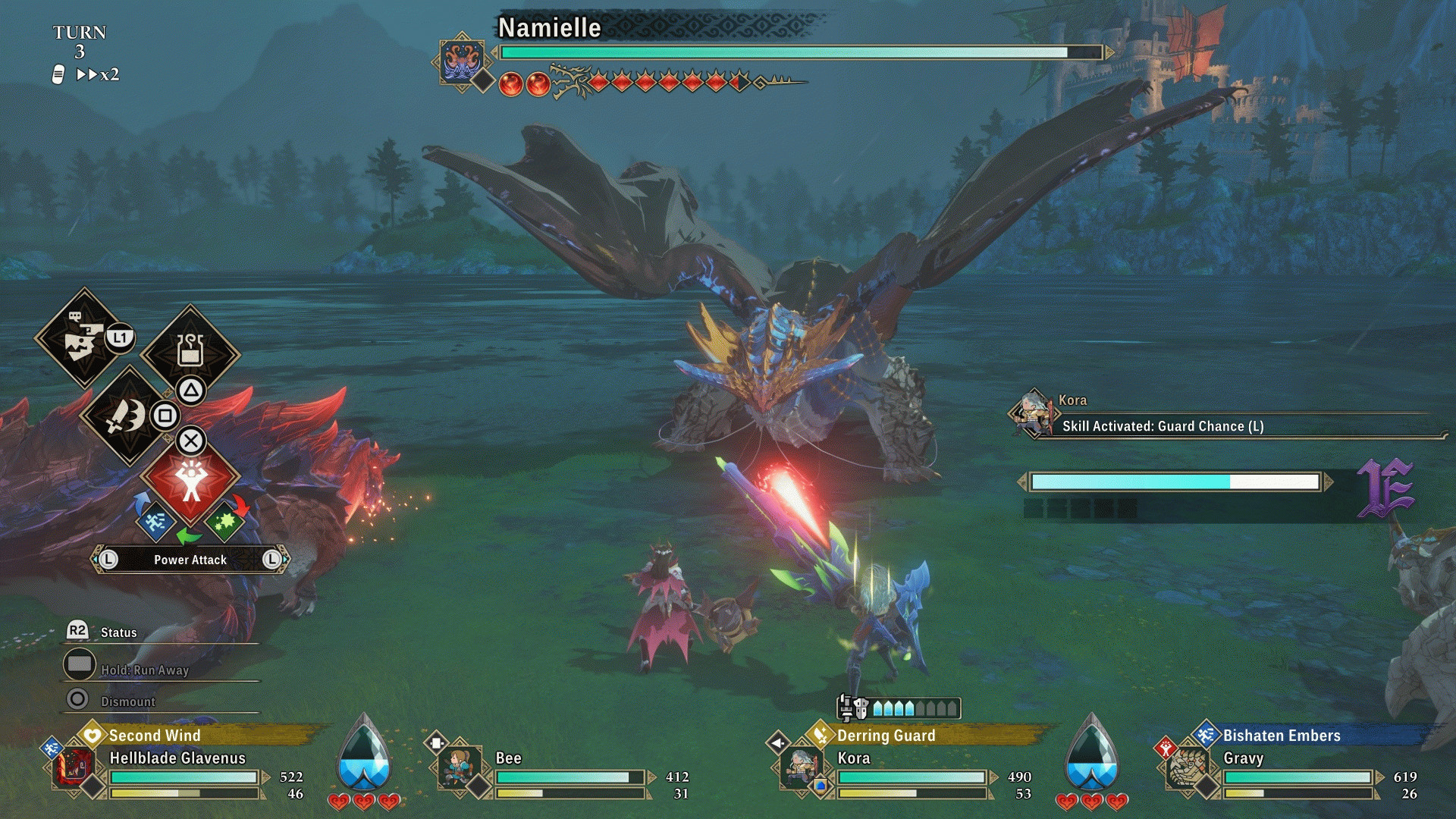 Атаки Намиэль в Monster Hunter Stories 3