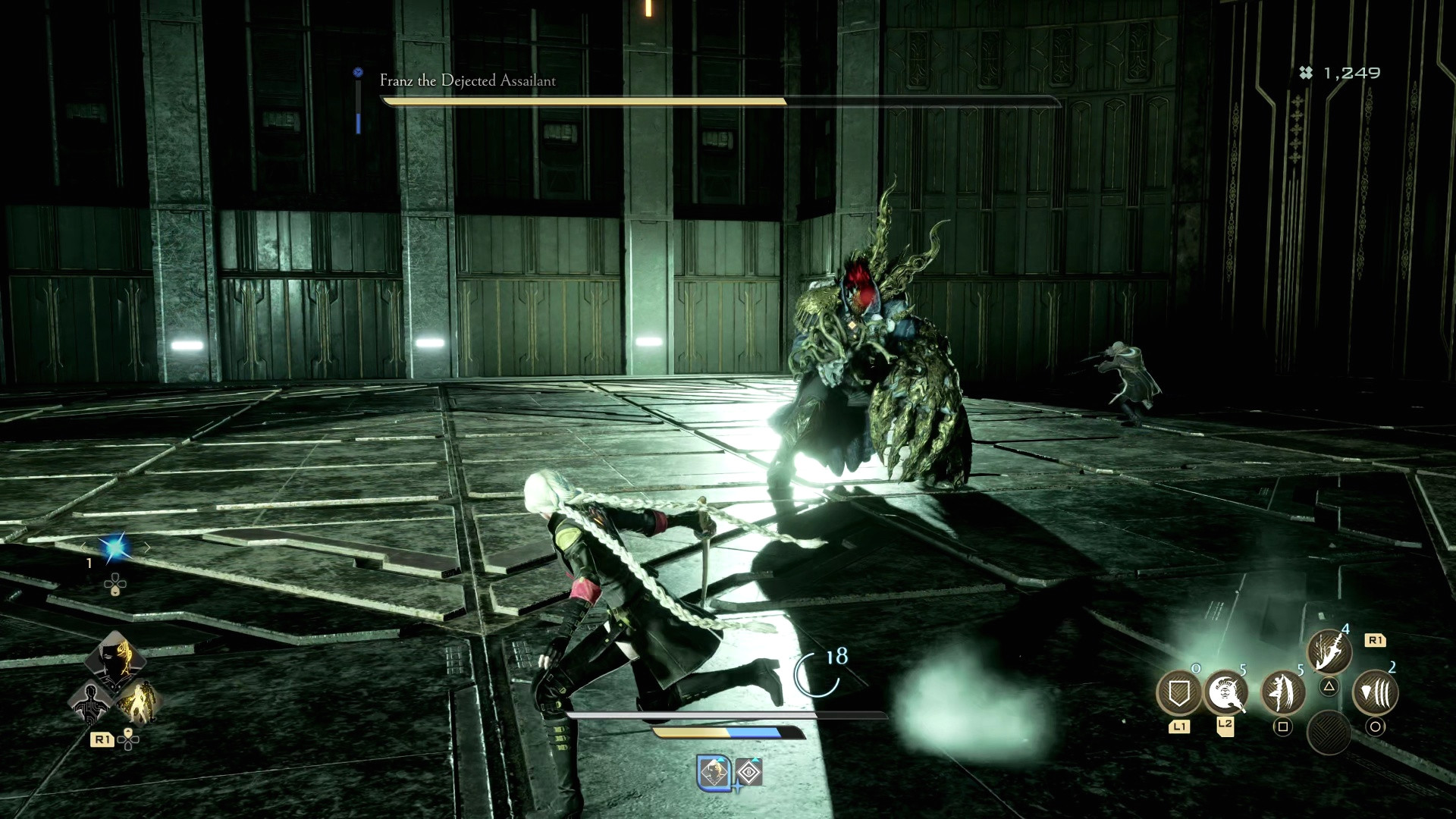 Code Vein 2 Удручённый убийца Франц: руководство по боссу — игрок убегает от Франца.