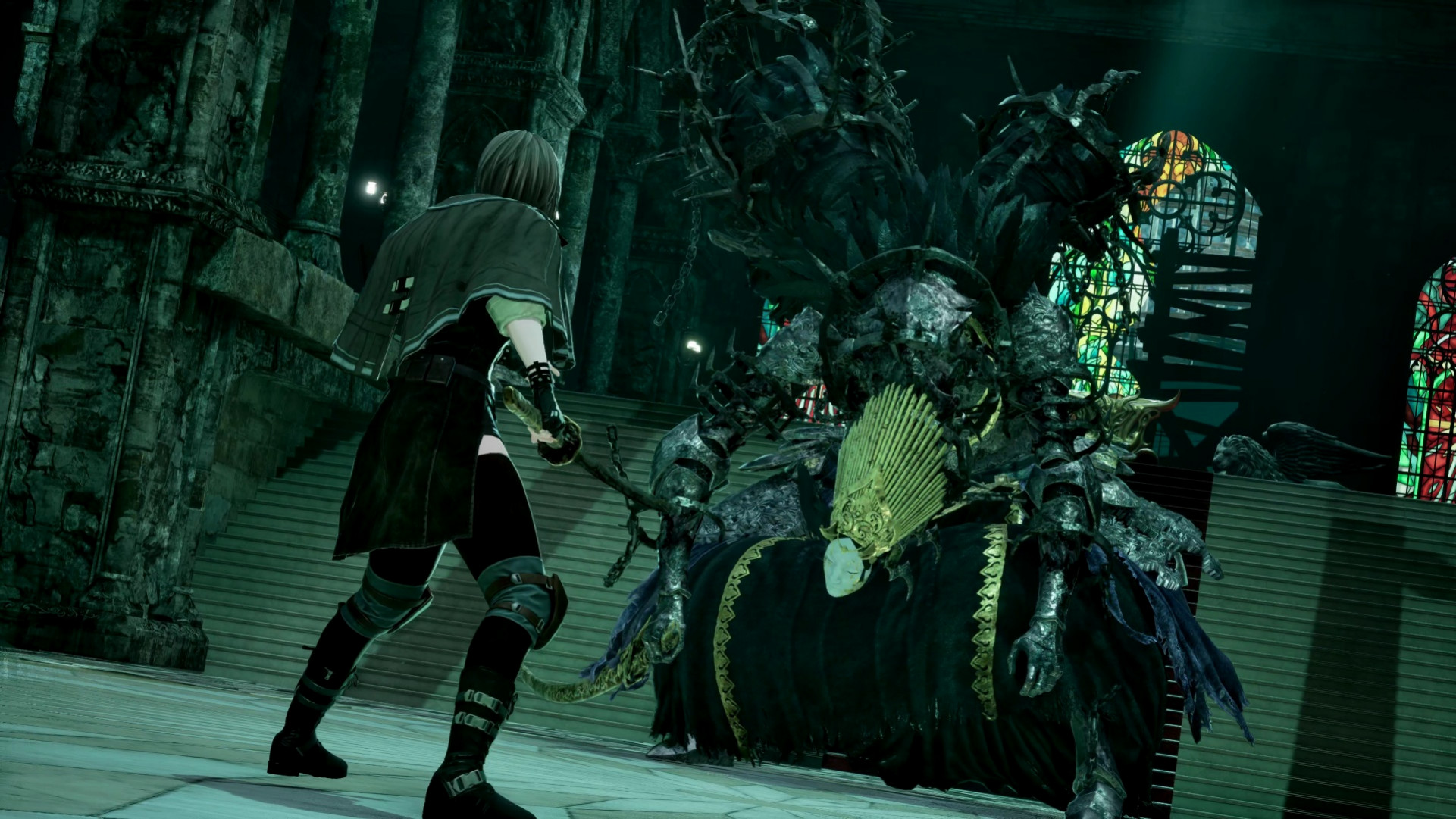 Code Vein 2 Жозе: персонаж стоит лицом к лицу с Жозе.