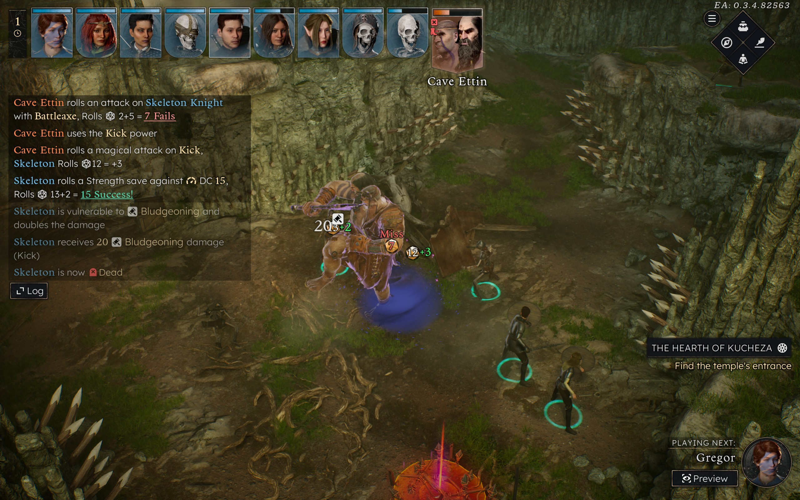 Двуглавый великан пинает скелета до смерти