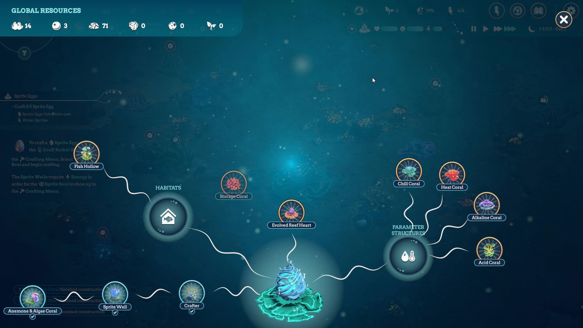 Экран исследований в Life Below