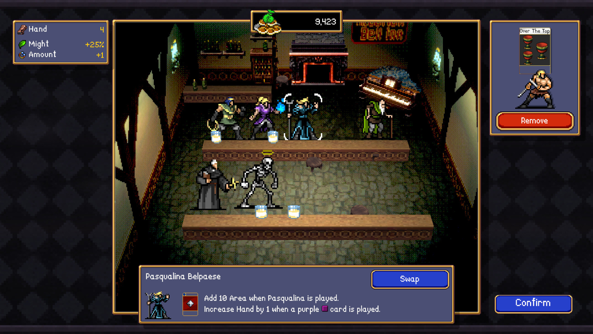 Vampire Crawlers, карточный рогалик про подземелья, Паскуалина