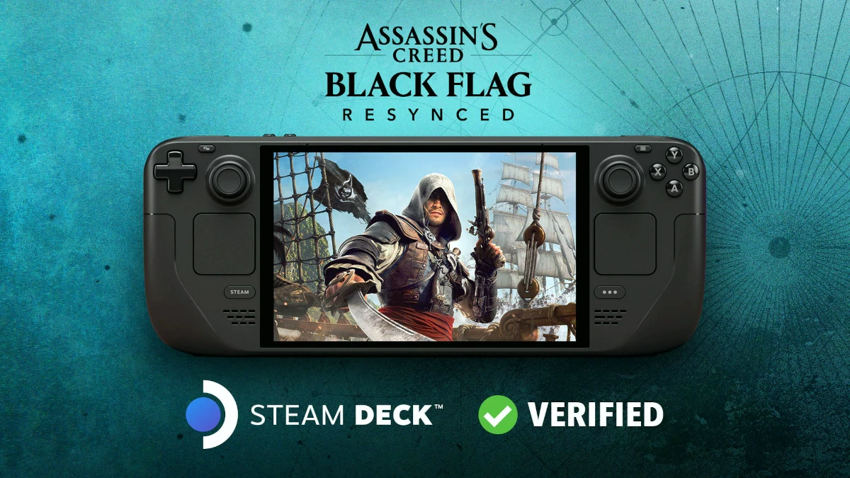 Assassin's Creed Black Flag Resynced получила статус «Полностью совместима» для Steam Deck