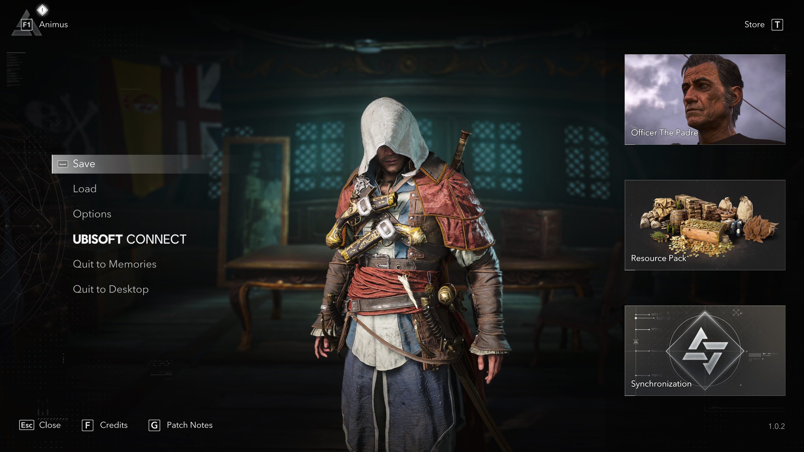 Скриншот рекламы набора ресурсов в меню паузы Assassin's Creed Black Flag Resynced