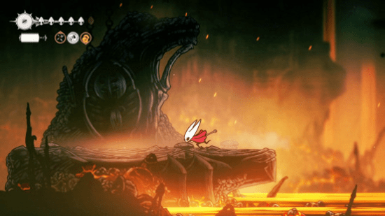 Карта Hollow Knight Silksong: Хорнет в огненном котле