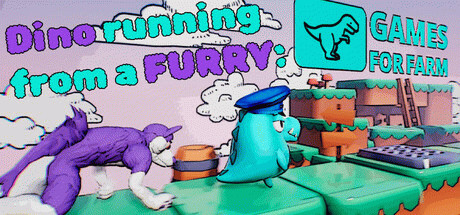 Игра Dino running from a FURRY: GAMESFORFARM