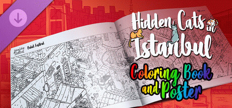 Игра Hidden Cats in Istanbul - Printable PDF Coloring Book and Poster