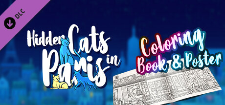 Игра Hidden Cats in Paris - Printable PDF Coloring Book and Poster