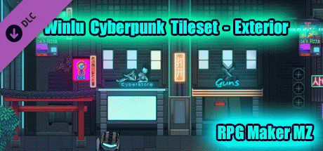 Купить игру RPG Maker MZ - Winlu Cyberpunk Tileset - Exterior