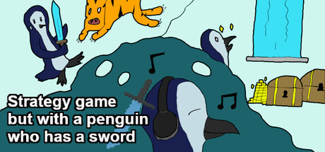 Игра Strategy game but with a penguin who has a sword