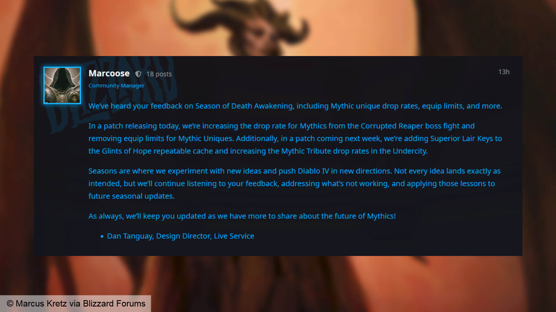 Экстренное обновление Diablo 4 принесло те самые изменения эпохальных предметов, которых все ждали ещё на прошлой неделе