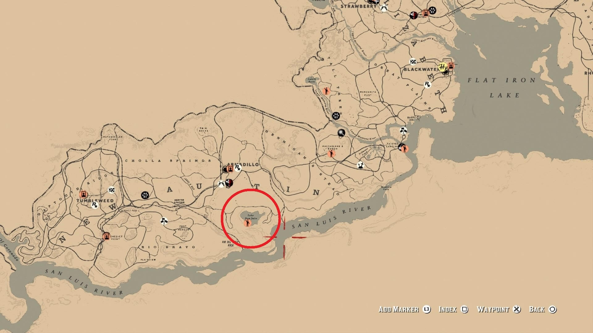 Где найти легендарного толсторога Габбро в Red Dead Online