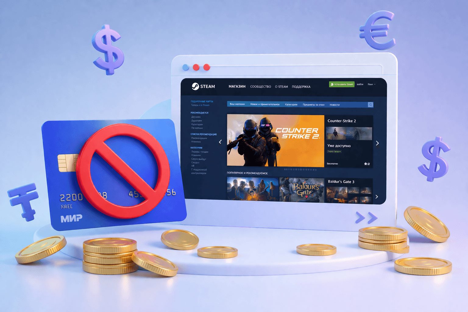 Можно ли пополнить Steam картой в 2026 году – разбираем рабочие способы
