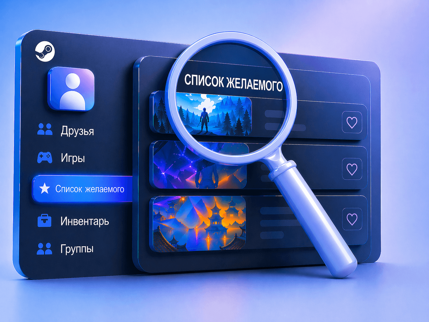Как посмотреть список желаемого друга в Steam и что делать, если он не отображается