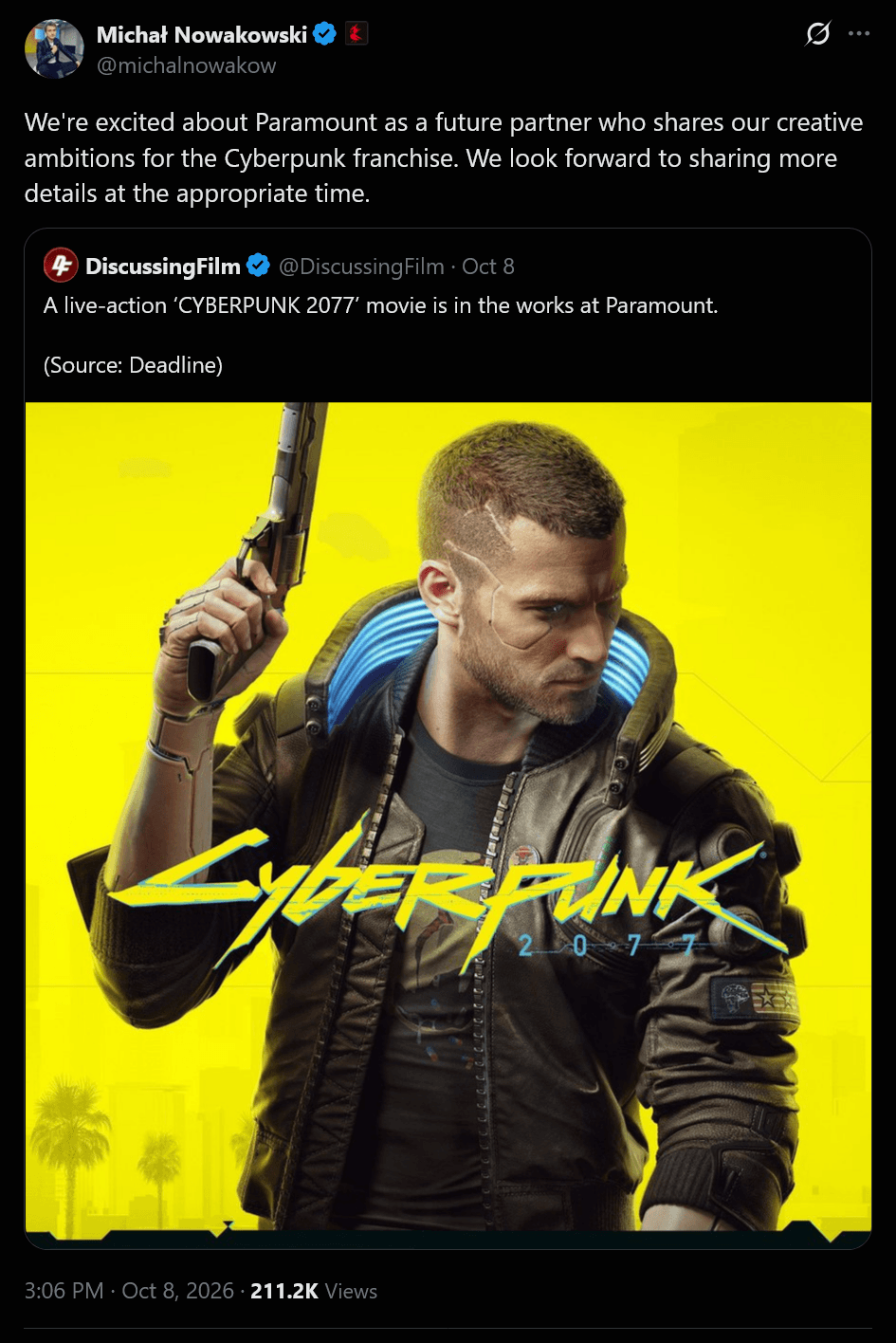 По Cyberpunk 2077 снимут фильм – но идеальный киберпанк с Киану Ривзом уже существует