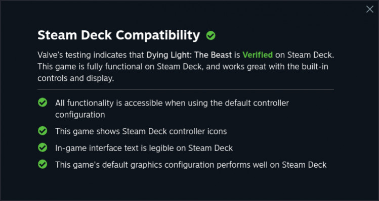 Dying Light: The Beast получила Проверено на Deck перед релизом