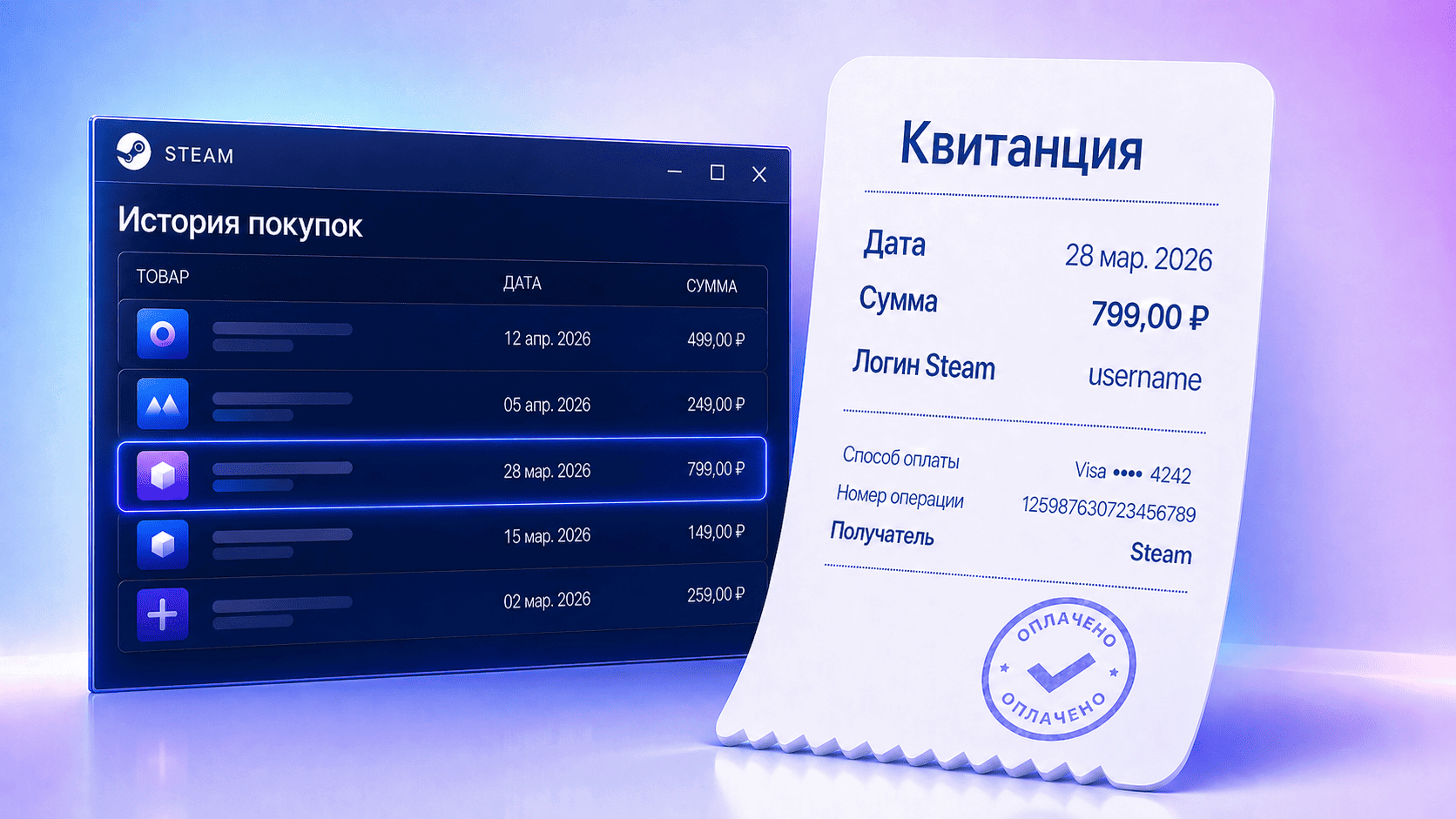 Чеки Steam в 2026 году: где найти и что примет поддержка