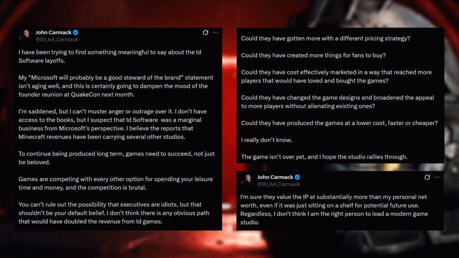 Сооснователь Id Software Джон Кармак о сокращениях: «Играм нужно не только нравиться людям, но и приносить успех»