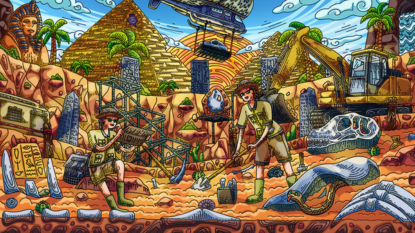 Игра 100 Archeology Cats - Artbook, скриншот
