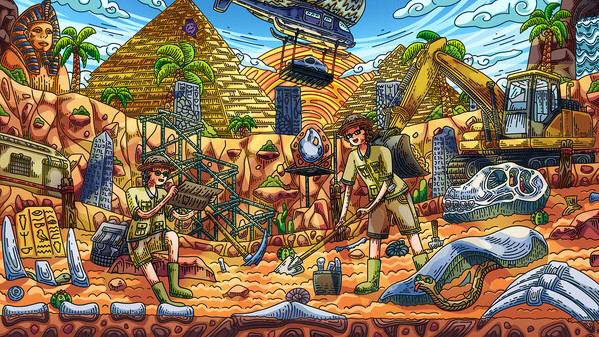 Игра 100 Archeology Cats, скриншот