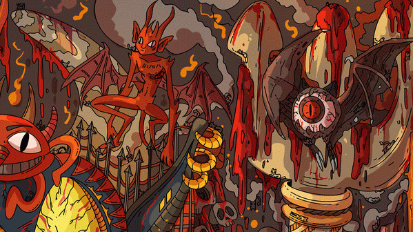 Игра 100 Demon Cats, скриншот