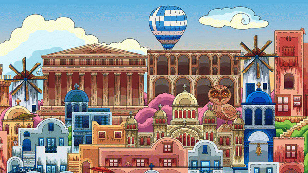 Игра 100 Greece Cats, скриншот