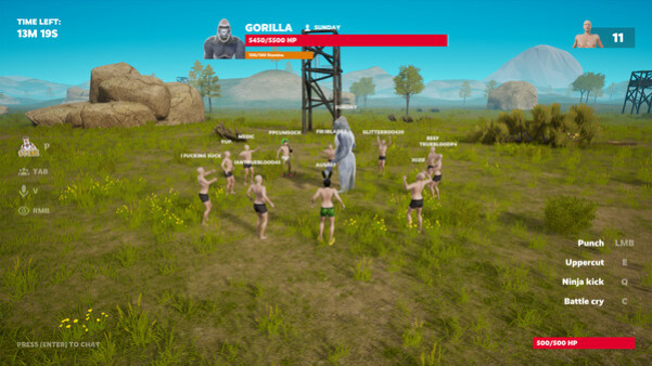 Игра 100 Men vs 1 Gorilla, скриншот