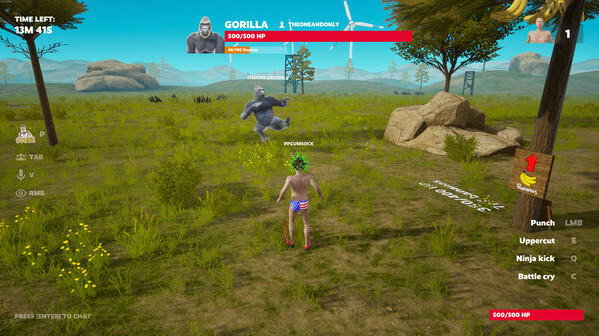 Игра 100 Men vs 1 Gorilla, скриншот