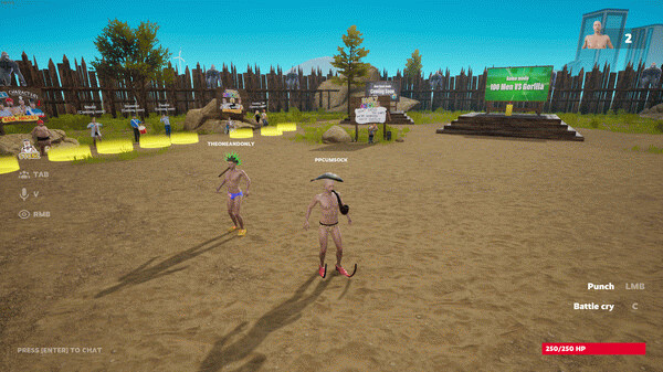 Игра 100 Men vs 1 Gorilla, скриншот