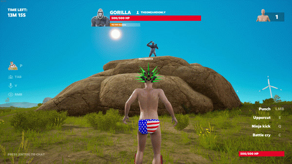 Игра 100 Men vs 1 Gorilla, скриншот